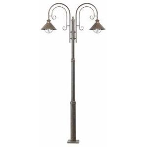Faro Nautica 2 Light Lamp Post Rust Brown - Outdoor Lighting Faro Nautica 2 Light Lamp Post Rust Brown - Outdoor Lighting