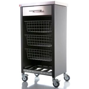 Don Hierro Chelsea Kitchen Cart - Stainless Steel, Black Don Hierro Chelsea Kitchen Cart - Stainless Steel, Black