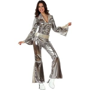 BigBuy Silver Disco Costume for Adults - 2 Pieces BigBuy Silver Disco Costume for Adults - 2 Pieces