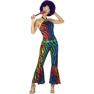 Kostuum XL - Disco multicolor 2-delig Kostuum XL - Disco multicolor 2-delig