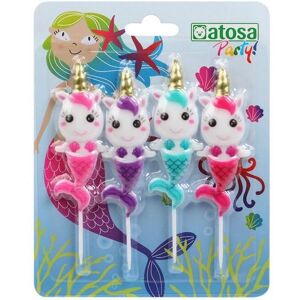 BigBuy Party Candles Mermaid Unicorn - Candles BigBuy Party Candles Mermaid Unicorn - Candles