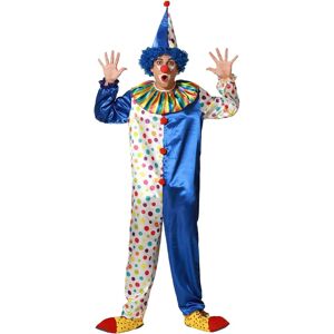 BigBuy Blaues Clown-Kostüm - Unisex Satin XL BigBuy Blaues Clown-Kostüm - Unisex Satin XL
