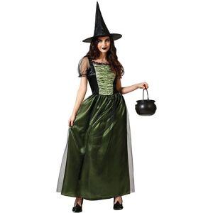 Costume da strega verde donna - Vestito e cappello - Perfetto per Halloween Costume da strega verde donna - Vestito e cappello - Perfetto per Halloween
