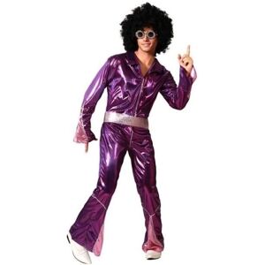 Atosa Fuchsia Disco Costume for Adults with Belt - Costume Atosa Fuchsia Disco Costume for Adults with Belt - Costume