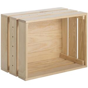 CALICOSY Boîte de Rangement Modulable en Pin - 51,2x28x38,4 cm - Bois clair - Publicité CALICOSY Boîte de Rangement Modulable en Pin - 51,2x28x38,4 cm - Bois clair - Publicité