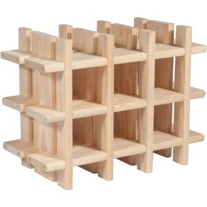 Range-bouteilles Astigarraga Bois de pin marron - 9 bouteilles, 43x22x32,5cm Range-bouteilles Astigarraga Bois de pin marron - 9 bouteilles, 43x22x32,5cm