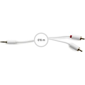 FONESTAR AA-707B-060 - 0,6m Audiokabel - Jack 3,5mm - 2 RCA - Mannetje-Mannetje FONESTAR AA-707B-060 - 0,6m Audiokabel - Jack 3,5mm - 2 RCA - Mannetje-Mannetje