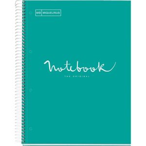 Cahier Turquoise A4 Miquelrius - Spirale, 80 Pages - Publicité Cahier Turquoise A4 Miquelrius - Spirale, 80 Pages - Publicité