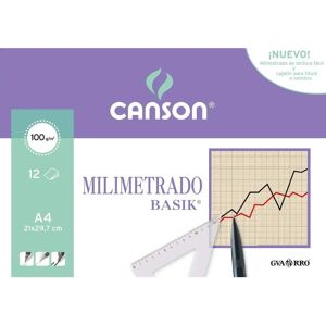 Canson Anteckningspapper - 12 blad A4 - Rutnätslinjer för lätt läsning - 100g/m² Canson Anteckningspapper - 12 blad A4 - Rutnätslinjer för lätt läsning - 100g/m²