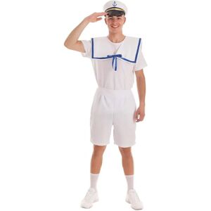 BigBuy White Sailor Costume - 3 Pieces for Adults BigBuy White Sailor Costume - 3 Pieces for Adults