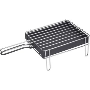 Parrilla de Mesa de Acero Inoxidable Sauvic 25x20 cm Con Cajón - Parrilla Parrilla de Mesa de Acero Inoxidable Sauvic 25x20 cm Con Cajón - Parrilla