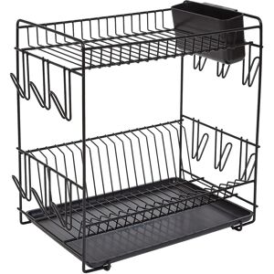 Sauvic Modelo 89023 Escurreplatos Grande de Acero Plástico Negro Sauvic Modelo 89023 Escurreplatos Grande de Acero Plástico Negro