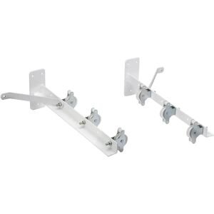 Sauvic Wall Clothesline - 6 Pulleys - White Sauvic Wall Clothesline - 6 Pulleys - White