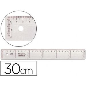 Régua Transparente Liderpapel RG03 - 30cm Régua Transparente Liderpapel RG03 - 30cm
