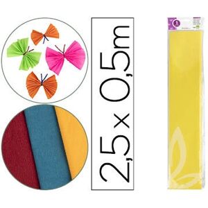 Liderpapel CP02 papel crepe - Amarillo - 50cm x 2,5m - papel crepe Liderpapel CP02 papel crepe - Amarillo - 50cm x 2,5m - papel crepe