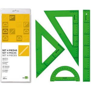 Liderpapel JG01 Conjunto de Réguas - 3 Variantes - Régua, Esquadro, Transferidor Liderpapel JG01 Conjunto de Réguas - 3 Variantes - Régua, Esquadro, Transferidor
