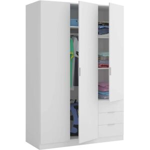ALTRI Warren Kleiderschrank - 3-türig, 3-Schubladen, Weiß ALTRI Warren Kleiderschrank - 3-türig, 3-Schubladen, Weiß