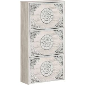 Altri Armario Zapatero Blanco con 3 Puertas - Capacidad para 18 pares Altri Armario Zapatero Blanco con 3 Puertas - Capacidad para 18 pares