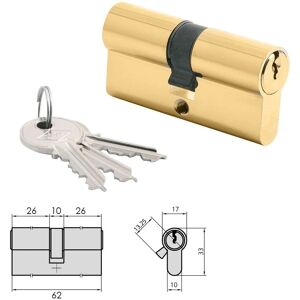 Cylindre de serrure CVL 5990 - Came courte en laiton - 26x26 mm - Publicité Cylindre de serrure CVL 5990 - Came courte en laiton - 26x26 mm - Publicité