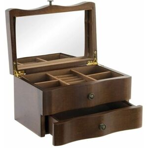 DKD Home Decor Jewelry Box - Velvet Mirror MDF Wood 20x13x12cm DKD Home Decor Jewelry Box - Velvet Mirror MDF Wood 20x13x12cm