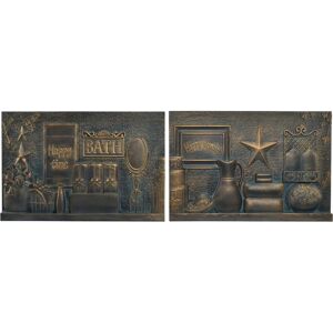 DKD Home Decor Copper Wall Decoration - 60x4x40 cm - 2 Pcs DKD Home Decor Copper Wall Decoration - 60x4x40 cm - 2 Pcs