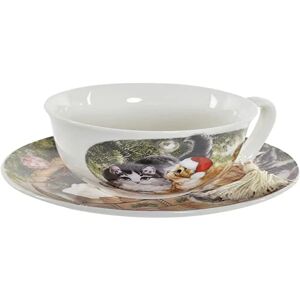Zestaw kubek i talerzyk DKD Home Decor - Styl świąteczny Zestaw kubek i talerzyk DKD Home Decor - Styl świąteczny