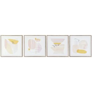 Arte da Parete Astratto DKD Home Decor - Set di 4 - 40x3x40cm Arte da Parete Astratto DKD Home Decor - Set di 4 - 40x3x40cm