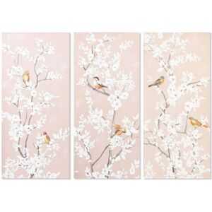 DKD Home Decor Vogel Oriëntaals Schilderij - 3 Stuks DKD Home Decor Vogel Oriëntaals Schilderij - 3 Stuks