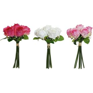 DKD Home Decor Fuchsia Plastic Fabric Flowers - Home Decor Set DKD Home Decor Fuchsia Plastic Fabric Flowers - Home Decor Set