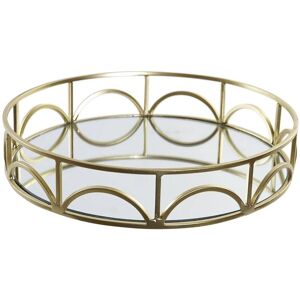 DKD Home Decor Goldenes Metallspiegel - Dekorativer Glamourspiegel DKD Home Decor Goldenes Metallspiegel - Dekorativer Glamourspiegel