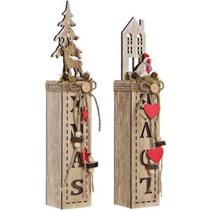 DKD Home Decor Jul Naturlig - Belysningsdekoration - 2 Enheter DKD Home Decor Jul Naturlig - Belysningsdekoration - 2 Enheter