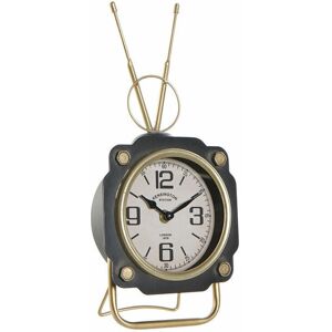 Fijalo Meti RE187294 - Vintage table clock with black and gold accents Fijalo Meti RE187294 - Vintage table clock with black and gold accents