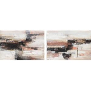 DKD Home Decor Abstrakt Modern - Målning - 90 x 2,4 x 90 cm - 2 Enheter DKD Home Decor Abstrakt Modern - Målning - 90 x 2,4 x 90 cm - 2 Enheter