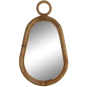 DKD Home Decor Brown Rattan Wall Mirror - Wall mirror DKD Home Decor Brown Rattan Wall Mirror - Wall mirror