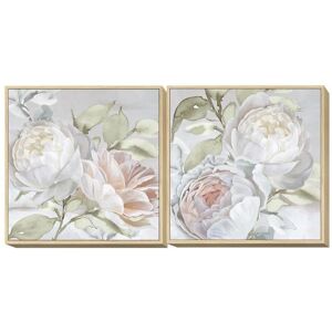 Set di Tele DKD Home Decor Fiori - Arte Shabby Chic (2 pz) Set di Tele DKD Home Decor Fiori - Arte Shabby Chic (2 pz)