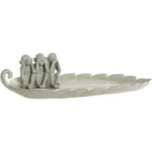 DKD Home Decor Grijze Resine Blad van een Plant - Decoratieve Figur DKD Home Decor Grijze Resine Blad van een Plant - Decoratieve Figur