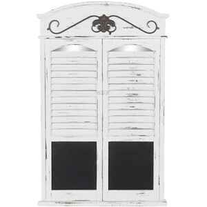 Lustro ścienne DKD Home Decor Białe Czarny Styl Shabby Chic Postarzane Lustro ścienne DKD Home Decor Białe Czarny Styl Shabby Chic Postarzane