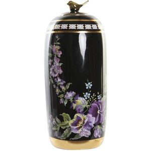 Jarrón DKD Home Decor Porcelana Negro Shabby Chic - 18x18x42cm Jarrón DKD Home Decor Porcelana Negro Shabby Chic - 18x18x42cm