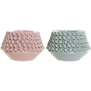 DKD Home Decor Pink Turquoise Flower Vase - Mediterranean DKD Home Decor Pink Turquoise Flower Vase - Mediterranean