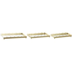Gouden Oosterse Dienbladenset DKD Home Decor - Decoratieve Dienbladen Gouden Oosterse Dienbladenset DKD Home Decor - Decoratieve Dienbladen