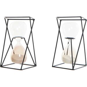 DKD Home Decor Black Amber Terracotta Hourglass - Home Decor DKD Home Decor Black Amber Terracotta Hourglass - Home Decor