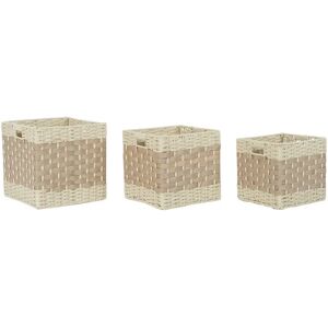 Set di cestini DKD Home Decor - Stile cottage - 3 cestini Set di cestini DKD Home Decor - Stile cottage - 3 cestini