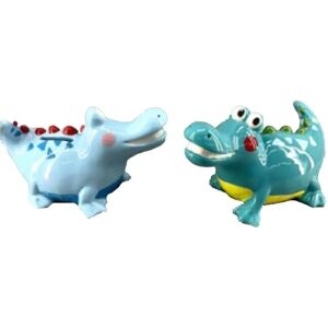 DKD Home Decor Krokodil - Spaarpot - Set van 2 - 16x9x9 cm DKD Home Decor Krokodil - Spaarpot - Set van 2 - 16x9x9 cm