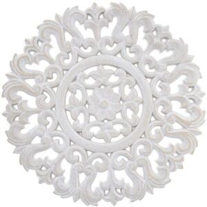 DKD Home Decor White Ethnic Wall Art - Wall Decor DKD Home Decor White Ethnic Wall Art - Wall Decor