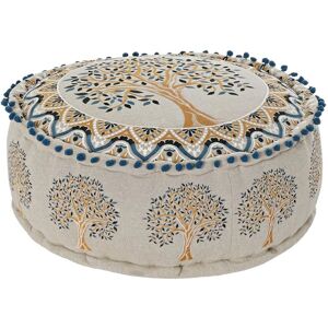 DKD Home Decor Beige Blauw Geel Vloerkussen - Kussen DKD Home Decor Beige Blauw Geel Vloerkussen - Kussen