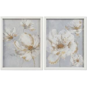 DKD HOME DECOR Traditionele Bloemen Wanddecor - Set van 2 DKD HOME DECOR Traditionele Bloemen Wanddecor - Set van 2