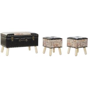 DKD Home Decor Bänk - 70x40x44cm - Romantisk Stil - 3 st DKD Home Decor Bänk - 70x40x44cm - Romantisk Stil - 3 st