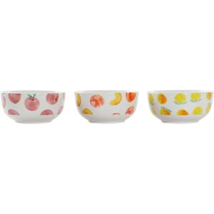 Ciotola in Porcellana DKD Home Decor Frutta - 13,5x13,5x6,5 cm - Confezione da 3 Ciotola in Porcellana DKD Home Decor Frutta - 13,5x13,5x6,5 cm - Confezione da 3