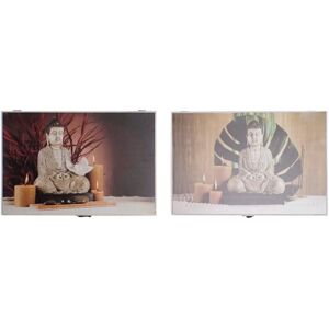 DKD Home Decor Buddha Däck - MDF Trä - 2 Enheter DKD Home Decor Buddha Däck - MDF Trä - 2 Enheter