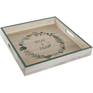 DKD Home Decor Relax & Enjoy Naturalny Zielony Taca DKD Home Decor Relax & Enjoy Naturalny Zielony Taca